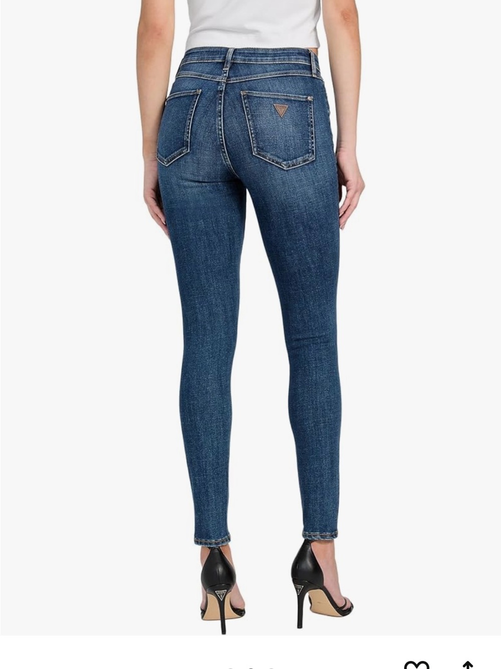 Guess Slim High-Rise Skinny Jeans in Blue Denim